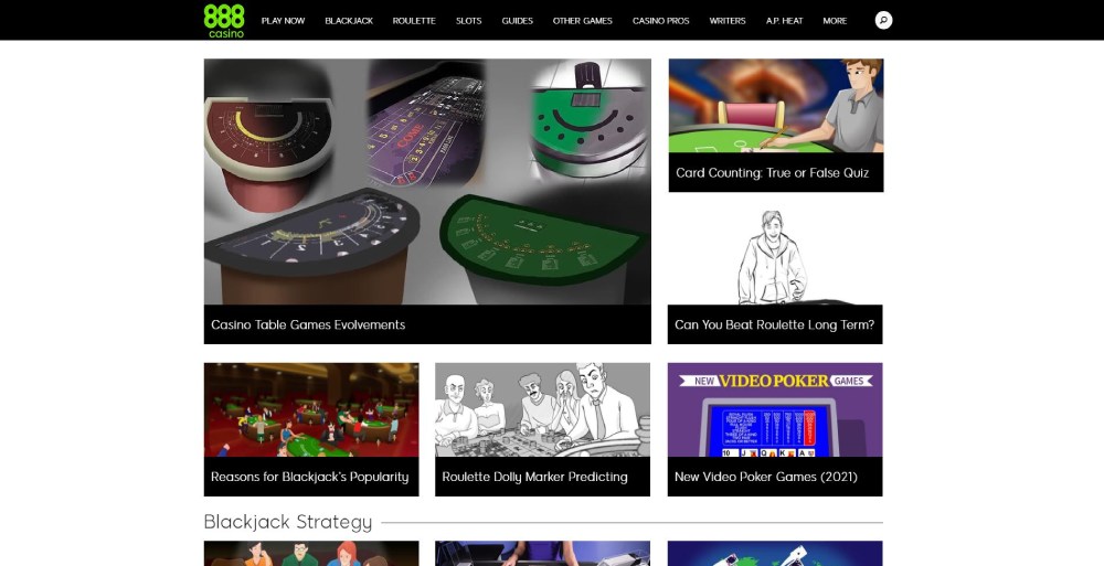 888 casino has its own blog page with news and articles