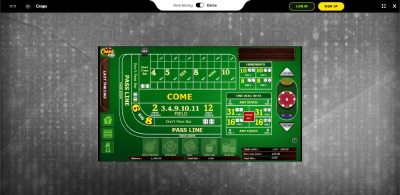 At 888casino you can play demo or real money craps