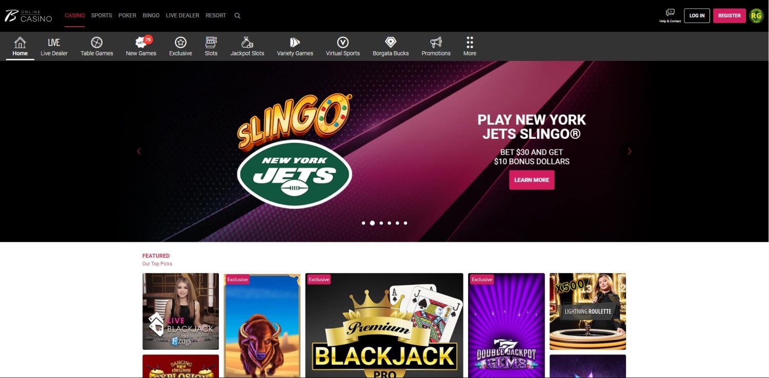 Borgata Casino main page