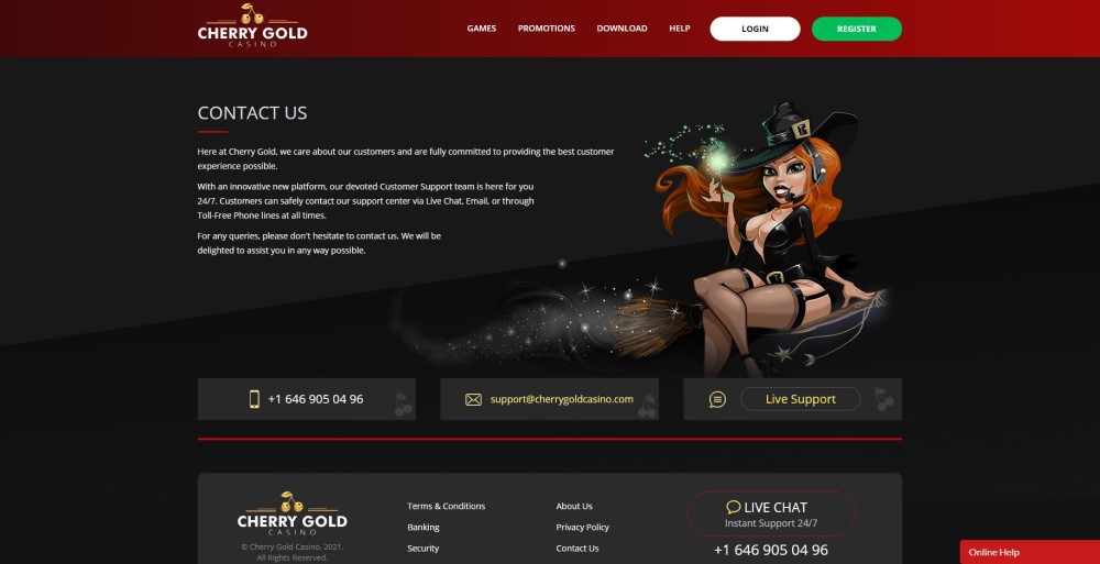 Cherry Gold Casino give you a chance to win! Play now!