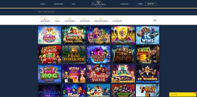 Great casino games selection at Esclusive casino