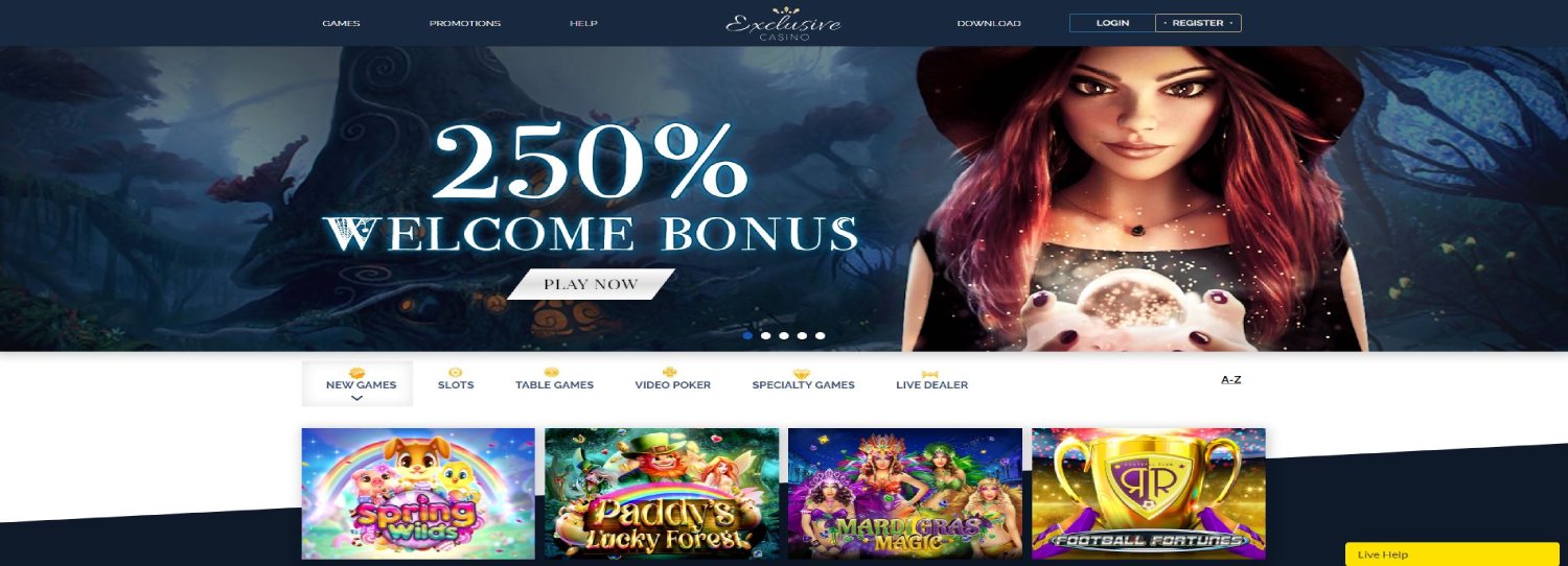 Exclusive casino main page
