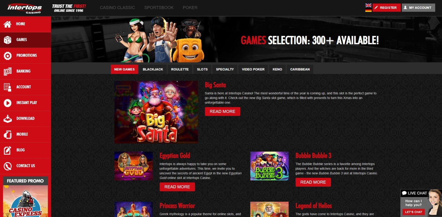 Homepage Intertops Casino