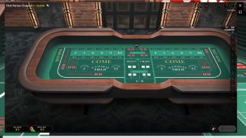 Play live dealer craps in 3d version at Leovegas