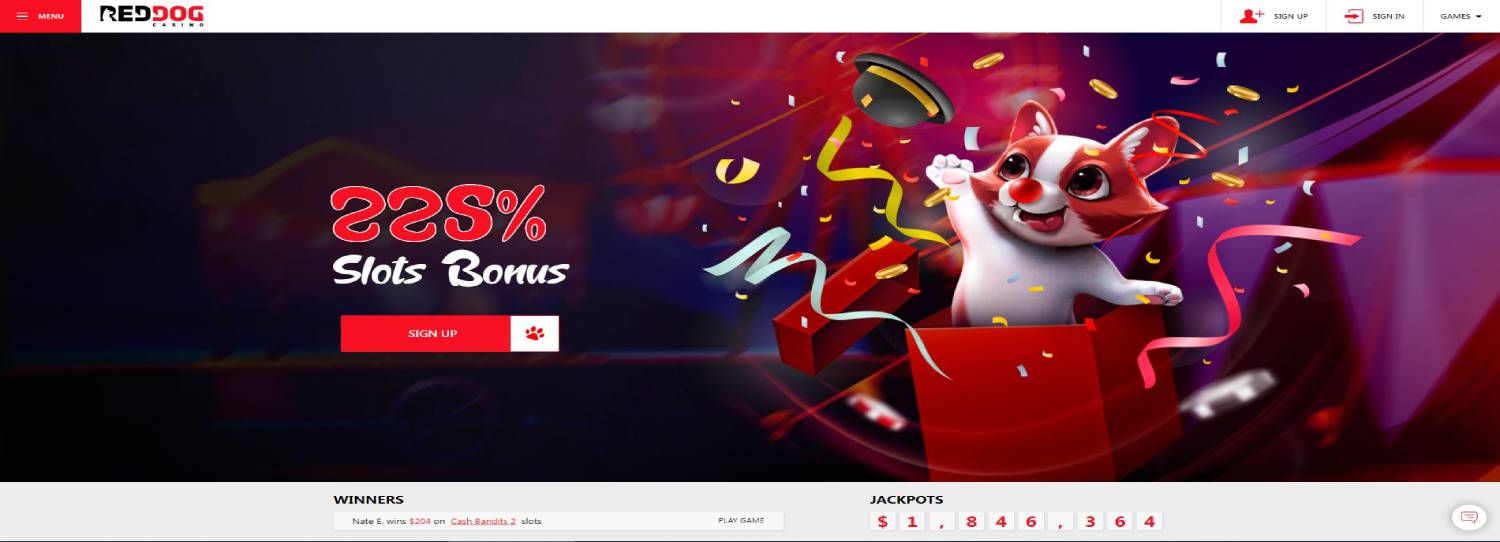 Red Dog Casino main page